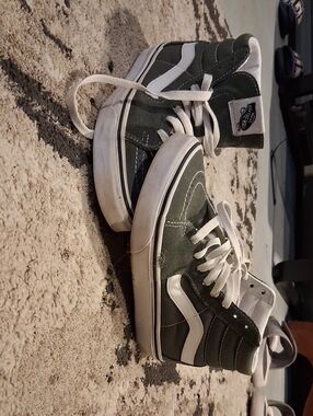 Vans Sk8 Forest Green Suede High Top Sneakers Mens 4 Womens 5.5